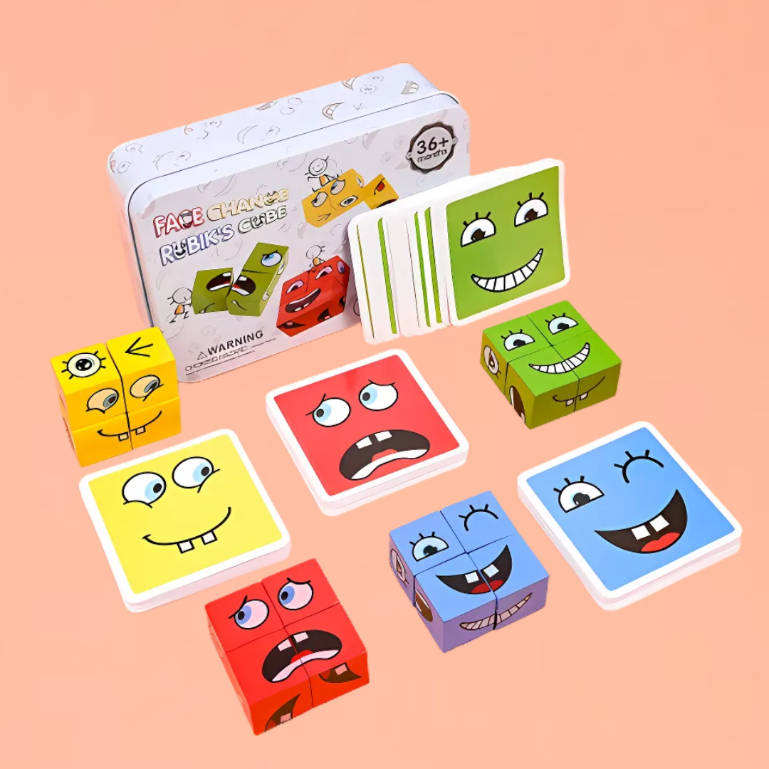 Face Change Rubik’s Cube – Sjovt Udtryks-puslespil for Nysgerrige Børn