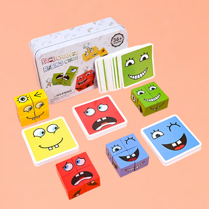 Face Change Rubik’s Cube – Sjovt Udtryks-puslespil for Nysgerrige Børn