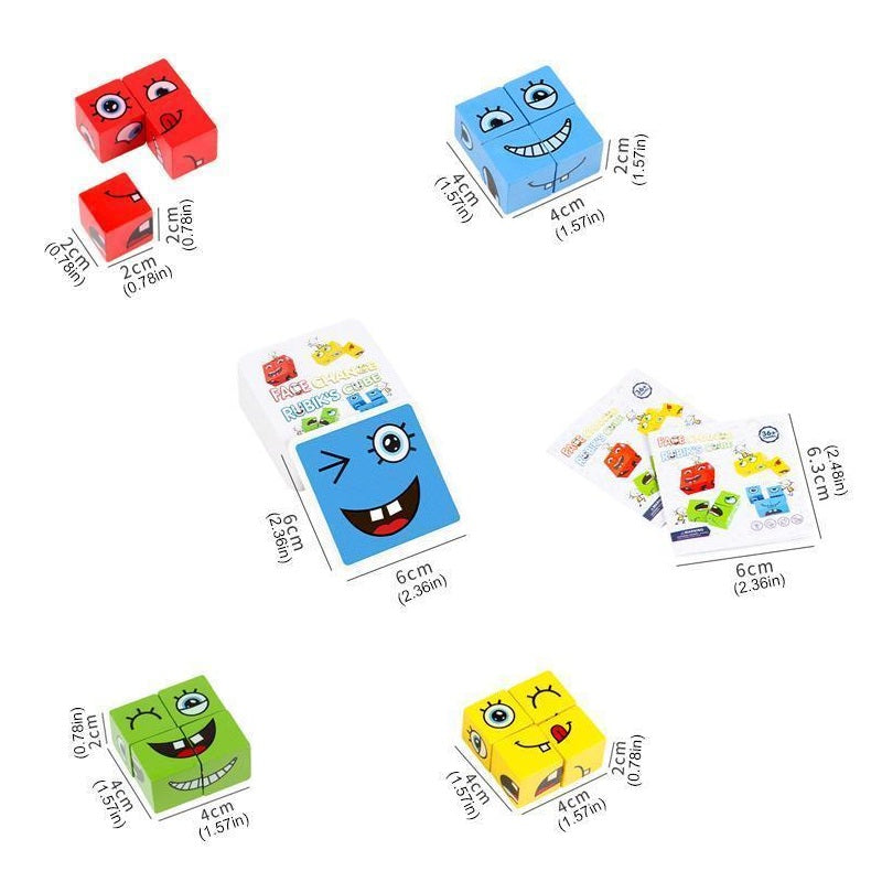 Face Change Rubik’s Cube – Sjovt Udtryks-puslespil for Nysgerrige Børn