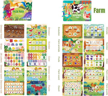 Busy Book (Aktivitetsbog) - Sensorisk læringslegetøj til småbørn