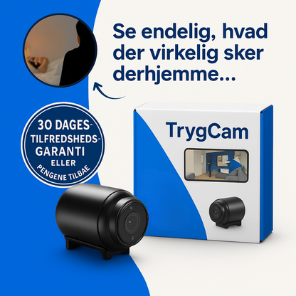 TrygCam | Det diskrete 4K sikkerhedskamera, der passer på dit hjem