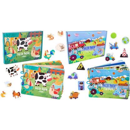 Busy Book (Aktivitetsbog) - Sensorisk læringslegetøj til småbørn